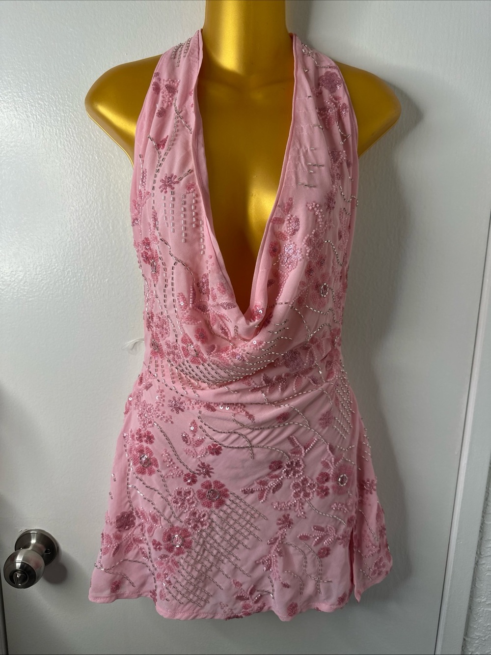 Peppermayo beaded pink dress size 2